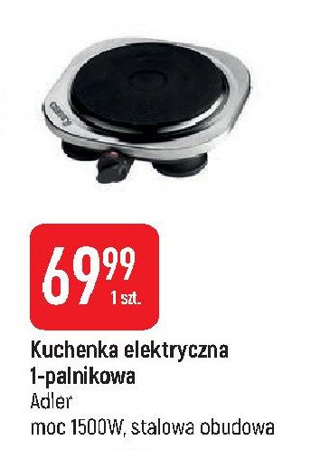 Kuchenka elektryczna 1-palnikowa Adler promocja