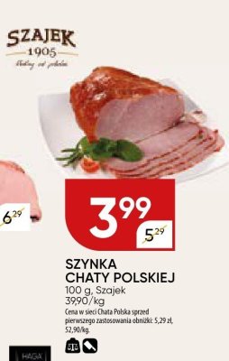 Szynka Chaty Polskiej Szajek promocja w Chata Polska