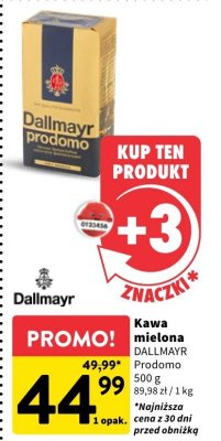 Kawa mielona Dallmayr Prodomo promocja w Intermarche