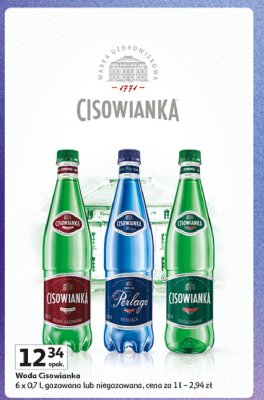 Woda niegazowana szkło Cisowianka promocja