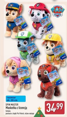 Maskotka z licencją Psi Patrol Spin Master, różne rodzaje promocja w Aldi
