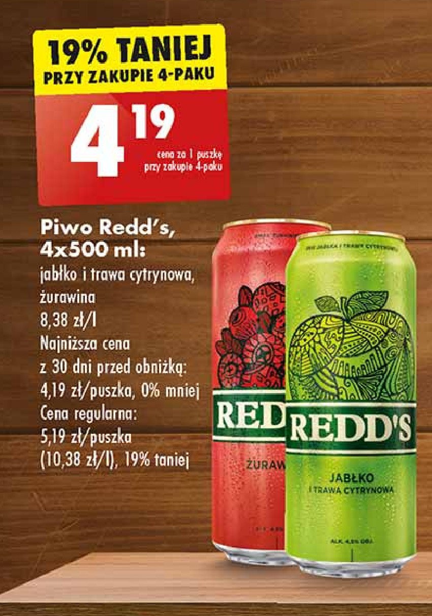 Piwo Redd's cranberry promocja