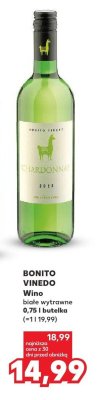 Wino Bonito Vinedo białe wytrawne promocja w Kaufland