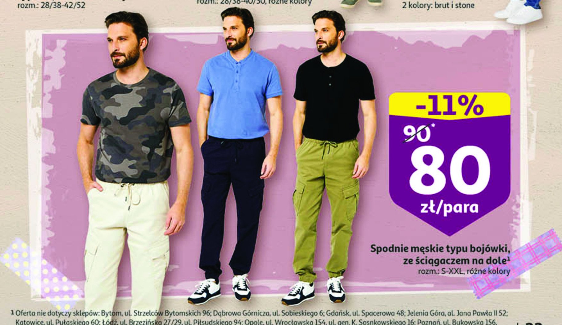 Spodnie bojówki męskie s-xxl promocja