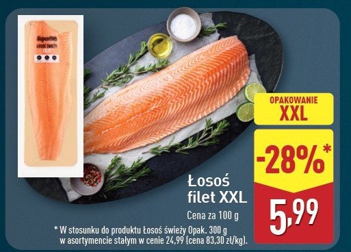 Łosoś norweski filet Superfish promocja w Aldi