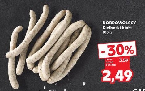 Kiełbaski białe cienkie Dobrowolscy promocja