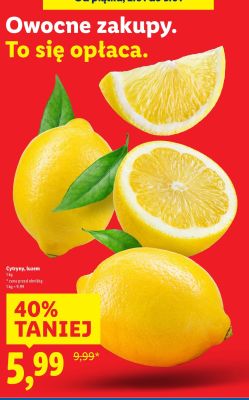 Cytryny, luzem promocja w Lidl