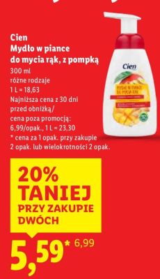 Mydło w piance do mycia rąk z pompką promocja w Lidl
