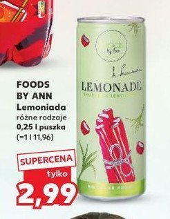 Lemoniada rabarbar-trawa cytrynowa Foods by ann promocja w Kaufland
