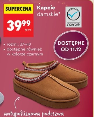 Kapcie damskie antypoślizgowa podeszwa promocja w Biedronka