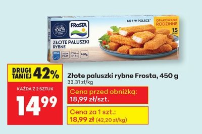Złote paluszki rybne Frosta promocja w Biedronka