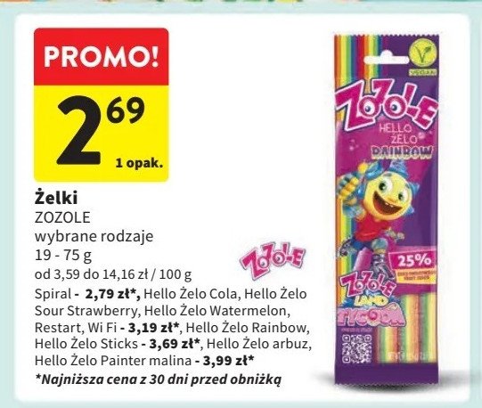 Żelek spiral Zozole promocja