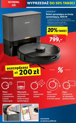 Robot sprzątający ze stacją opróżniającą 1050w Silvercrest promocja