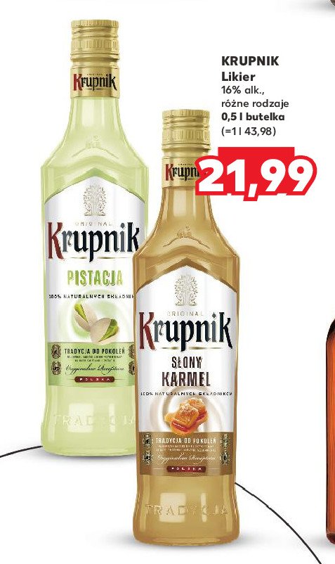 Likier Krupnik słony karmel promocja w Kaufland