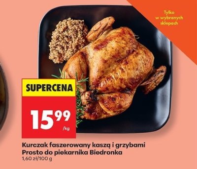 Kurczak faszerowany kaszą i grzybami Prosto do piekarnika  promocja w Biedronka