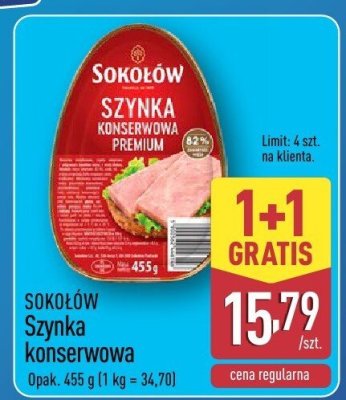 Szynka konserwowa SOKOŁÓW promocja w Aldi