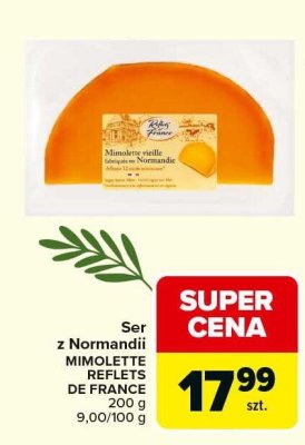 Ser z Normandii Mimolette Reflets de France 200g promocja w Carrefour Market