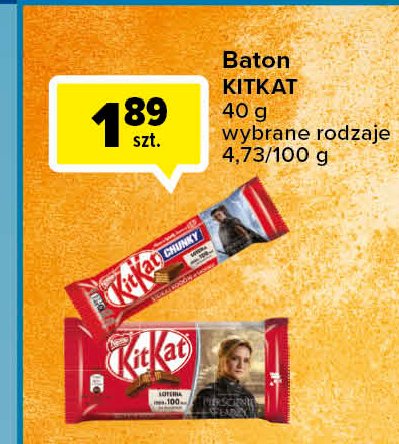 Baton Kitkat chunky milk & cocoa promocja