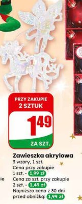 Zawieszka akrylowa promocja w Dino