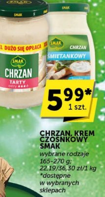 Chrzan, krem śmietankowy Smak wybrane rodzaje promocja w Groszek