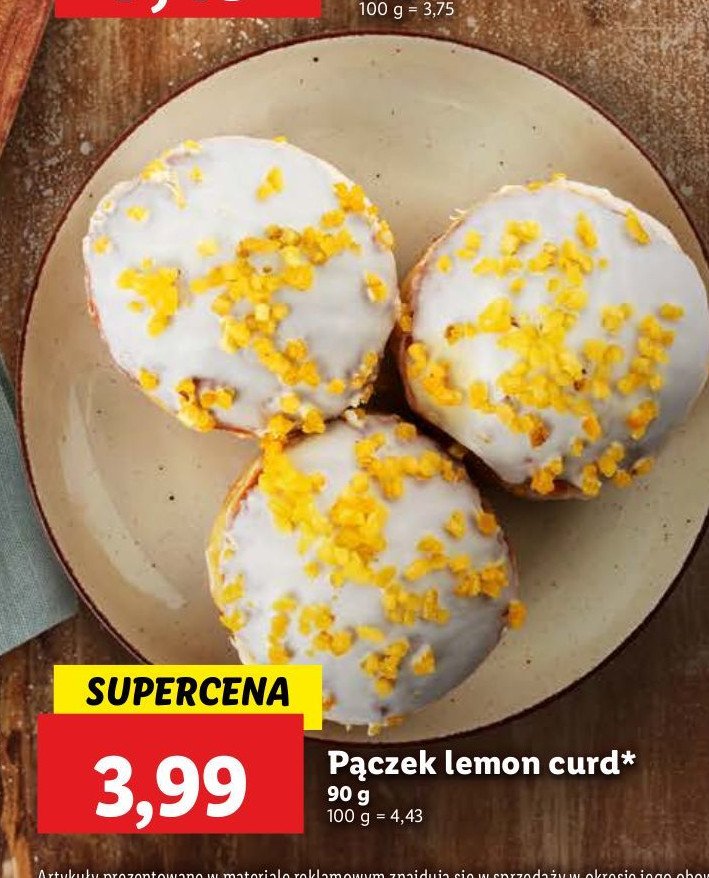Pączek lemon curd Cukiernia lidla promocja