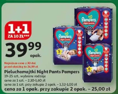 Pieluchomajtki Night Pants Pampers promocja w Auchan