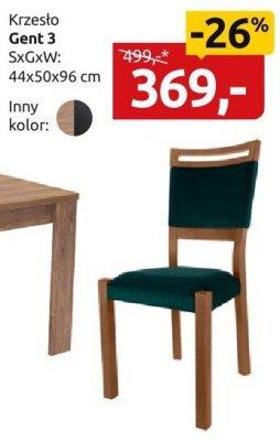 Krzesło Gent 3, SxGxW: 44x50x96cm promocja w Black Red White