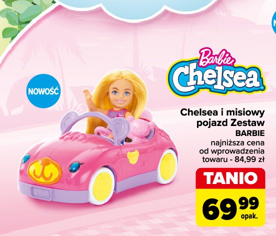 Barbie misiowy pojazd chelsea promocja w Carrefour