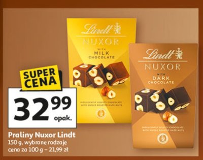 Praliny Nuxor gorzka czekolada Lindt promocja w Auchan
