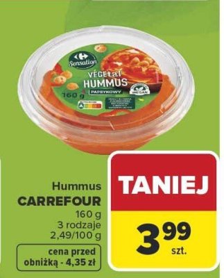 Hummus różne rodzaje Carrefour promocja w Carrefour Market