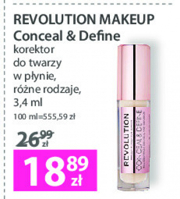 Korektor w płynie Makeup revolution conceal & define Revolution make-up promocja
