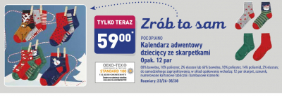 Kalendarz adwentowy ze skarpetkami 23/26-35/38 Pocopiano promocja