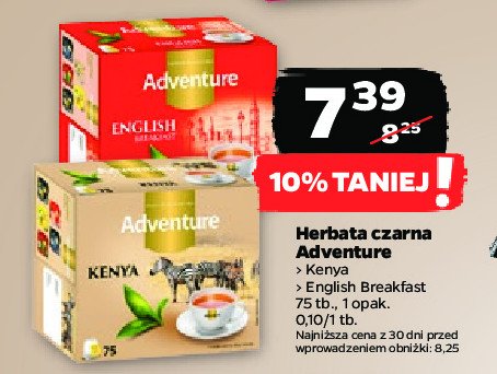Herbata english breakfast Adventure promocja