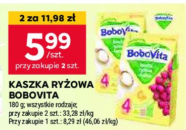 Kaszka ryżowa z malinami Bobovita mniam promocja