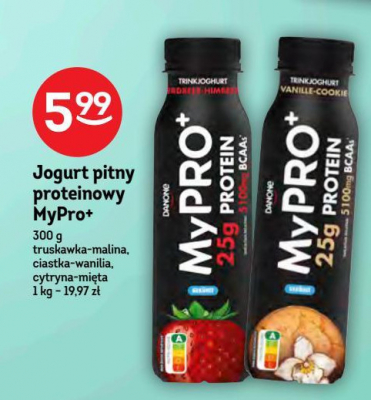 Jogurt truskawka - malina Danone mypro+ promocja