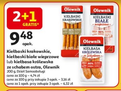 Kiełbaski krakowskie Olewnik promocja