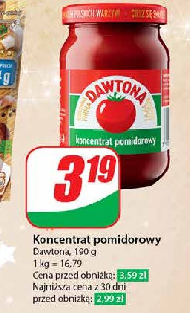 Koncentrat pomidorowy Dawtona promocja w Dino