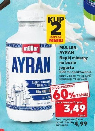 Napoj Muller ayran promocja w Kaufland