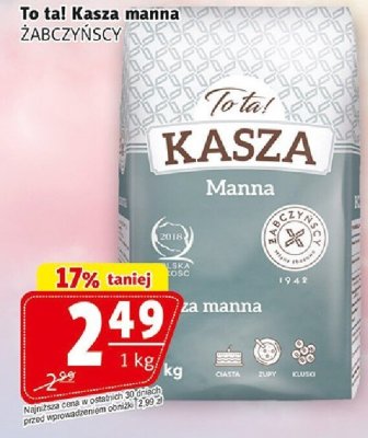 Kasza To ta! Kasza manna promocja w Prim Market