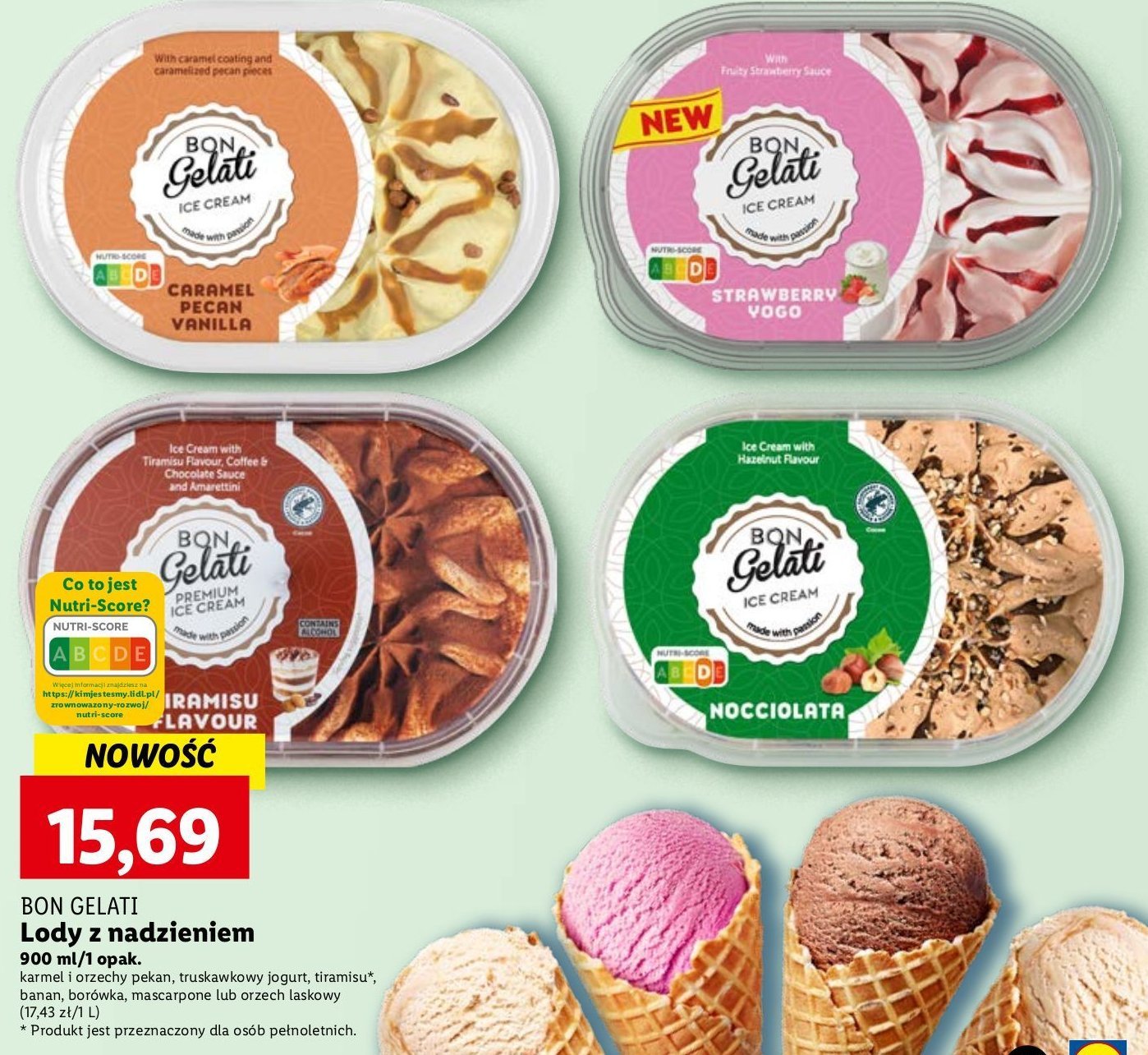 Lody niocciolata BON GELATI promocja