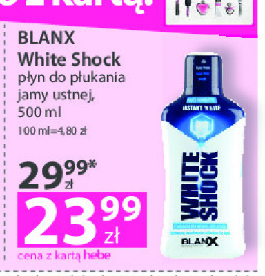 Płyn do płukania jamy ustnej Blanx white shock promocja