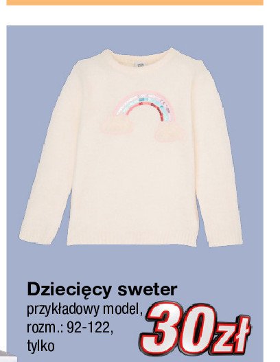 Sweter dziecięcy 92-122 promocja