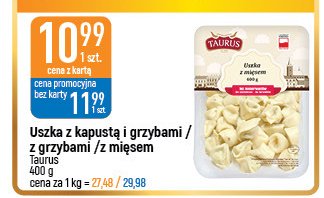 Uszka z kapustą i grzybami Taurus promocja w Biedronka