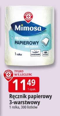Mimosa Ręcznik papierowy 3-warstwowy promocja w Leclerc