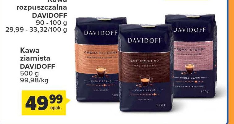 Kawa Davidoff crema elegant promocje