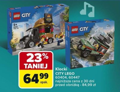 Klocki LEGO CITY LEGO 60404, 60447 promocja w Carrefour