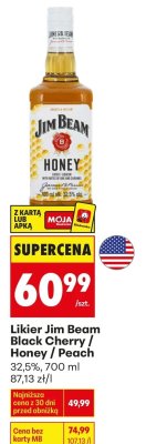 Likier Honey 32,5%, 700 ml promocja w Biedronka