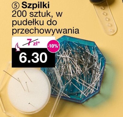 Szpilki 200 sztuk, w pudełku do przechowywania promocja w Woolworth