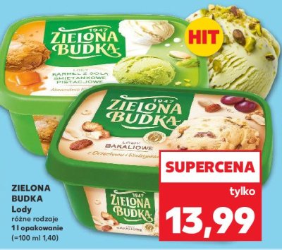 Lody karmel z solą, śmietankowe, pistacjowe Zielona budka promocja