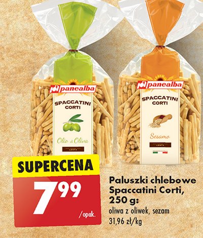 Paluszki chlebowe spaccatini oliwkowe Panealba promocja